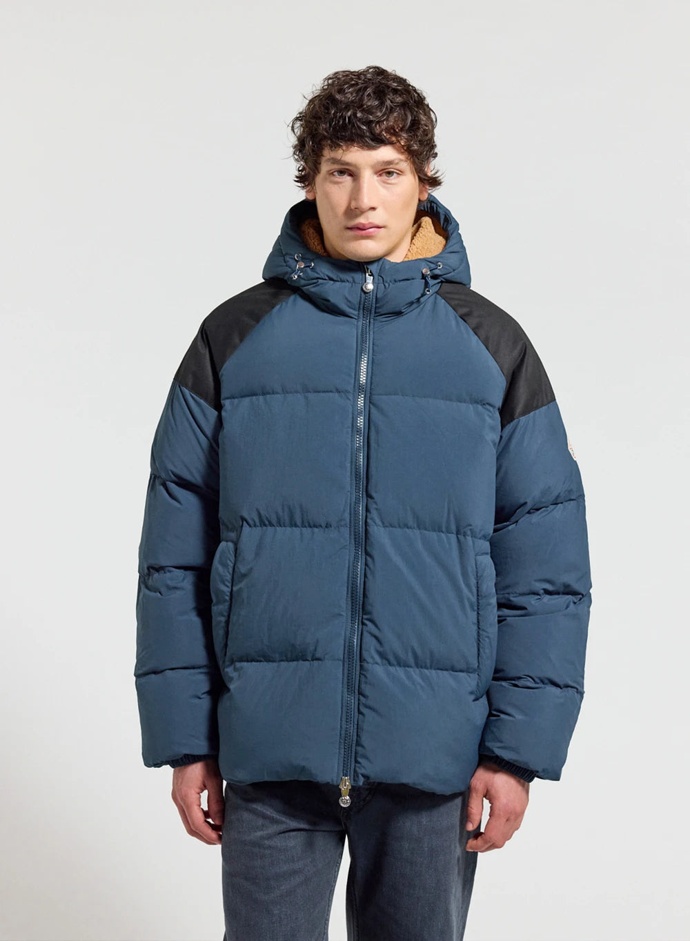 Doudoune homme en duvet naturel Pyrenex Retro Sten bleu pétrole