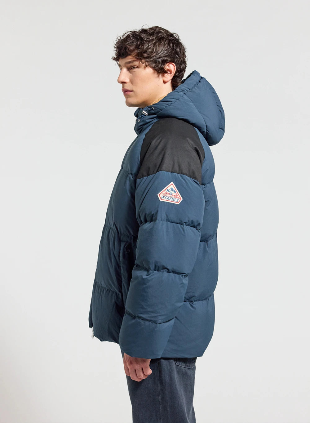 Pyrenex Retro Sten unisex down jacket in petrol blue-6