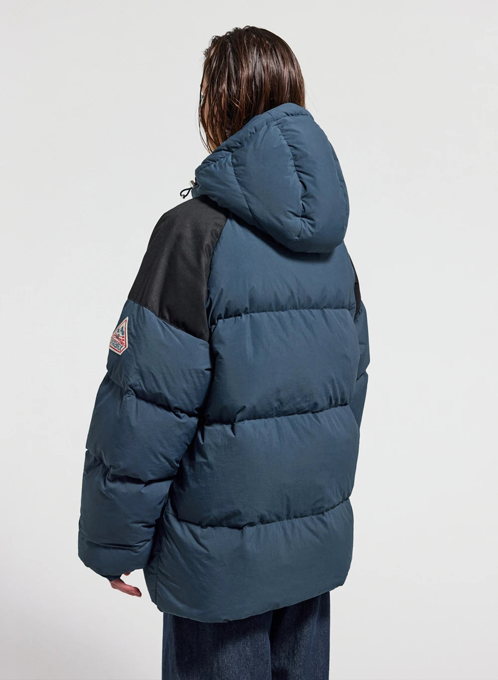 Pyrenex Retro Sten unisex down jacket in petrol blue-7