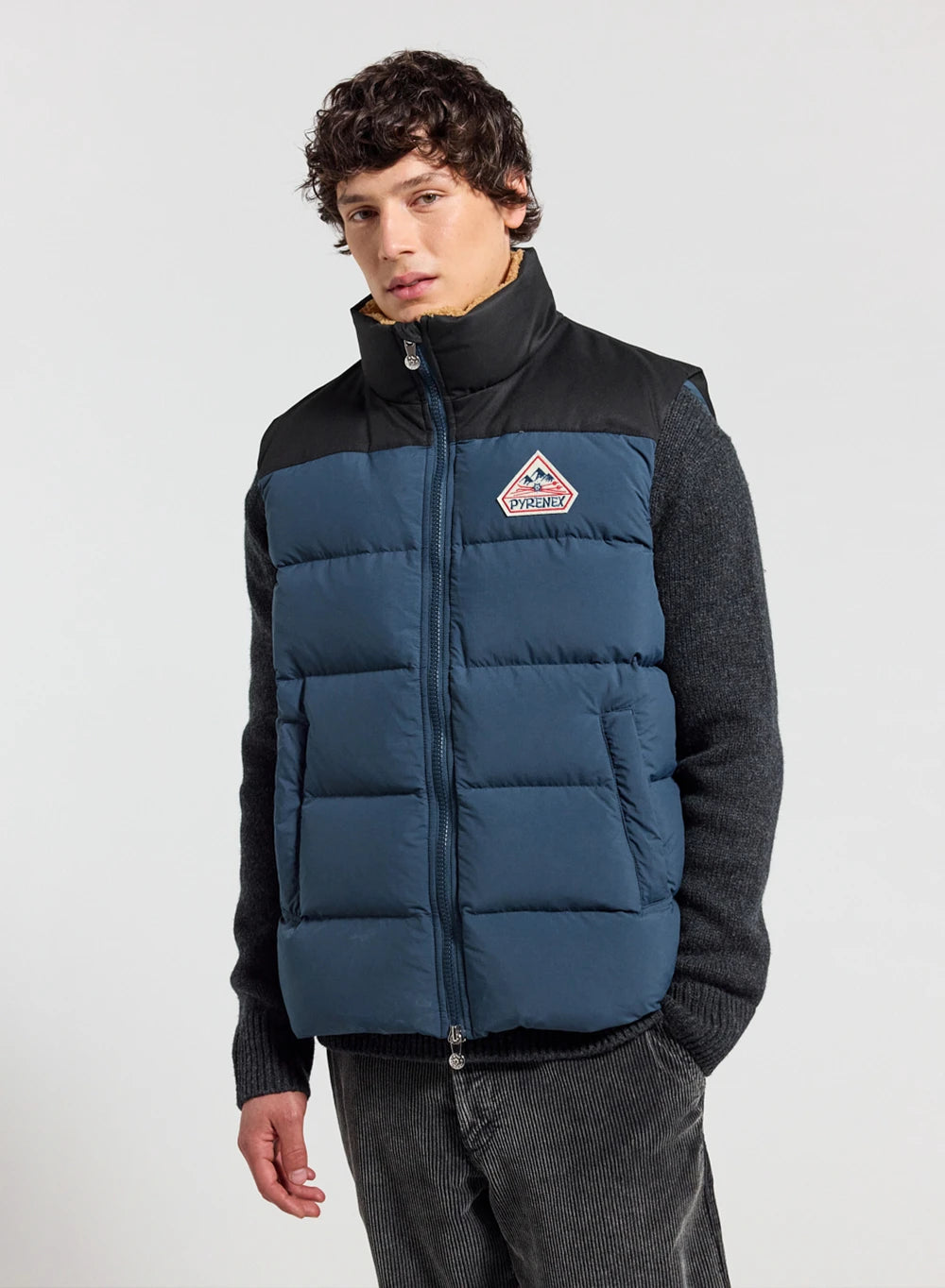 Doudoune sans manches Pyrenex Retro John bleu pétrole homme
