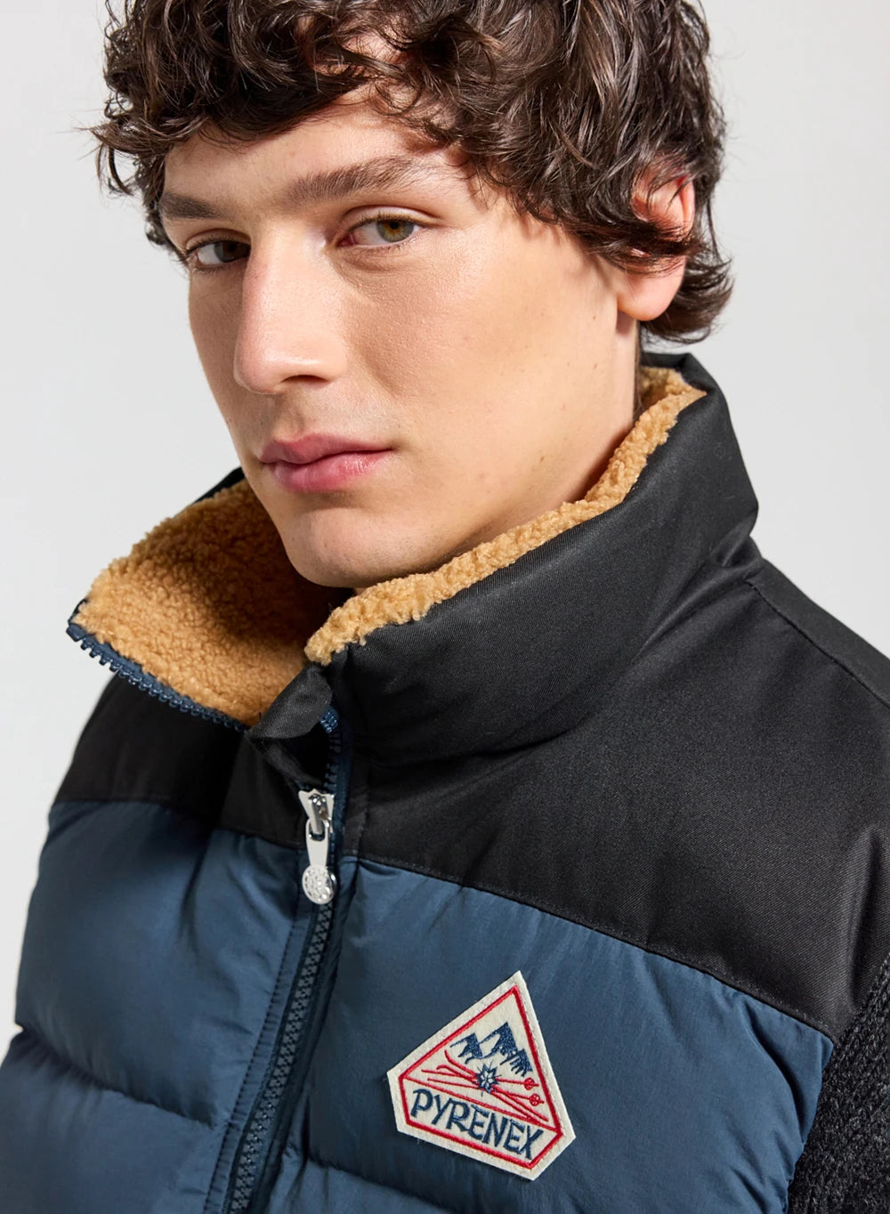 Doudoune sans manches Pyrenex Retro John bleu pétrole homme
