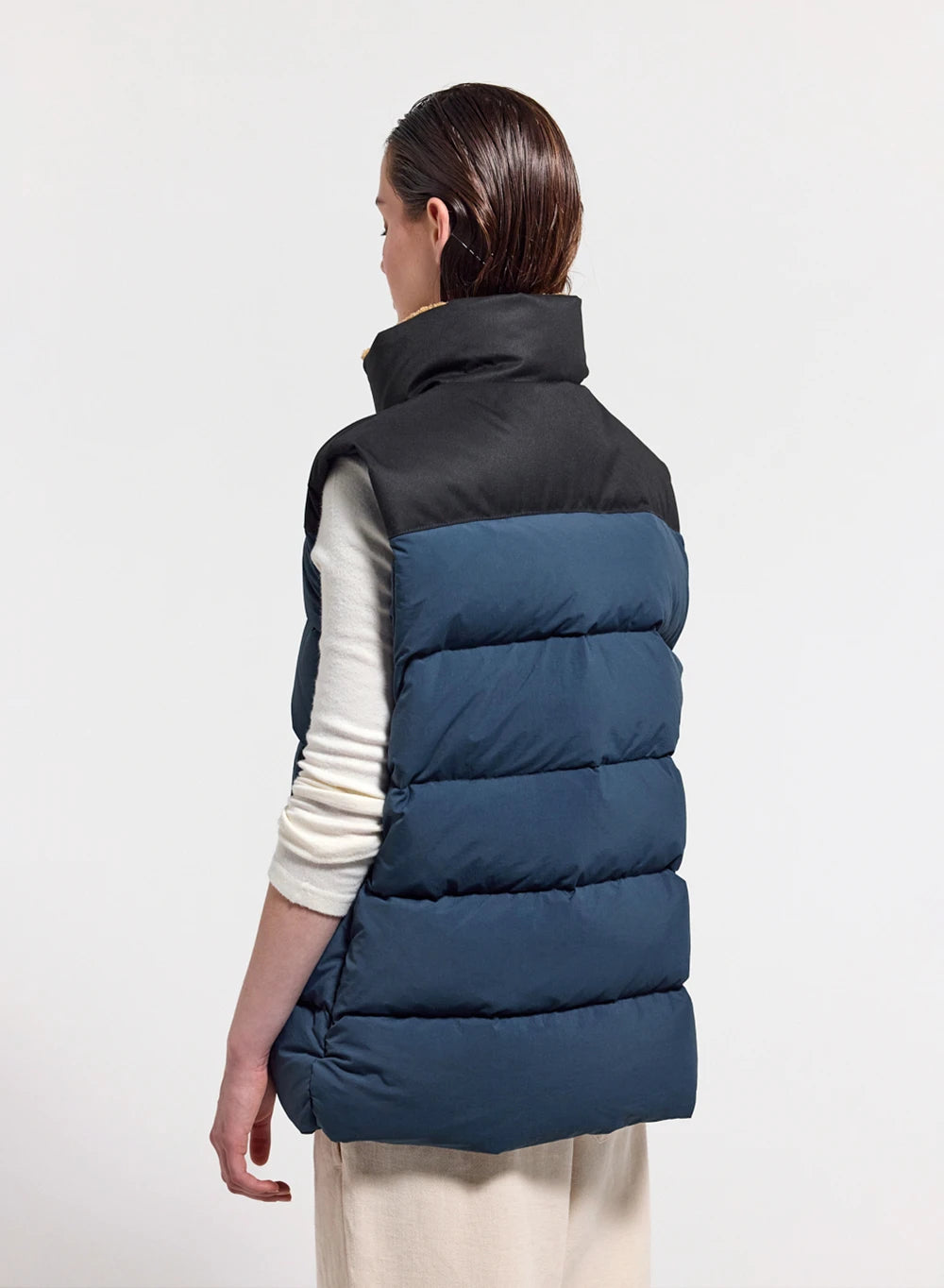 Pyrenex Retro John sleeveless down jacket, petrol blue-6