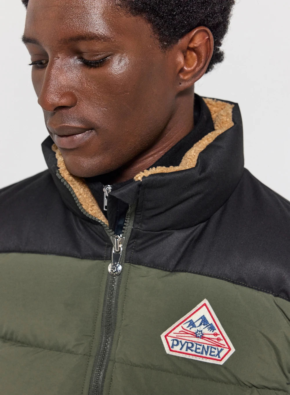Pyrenex Retro John sleeveless down jacket in dark khaki-8