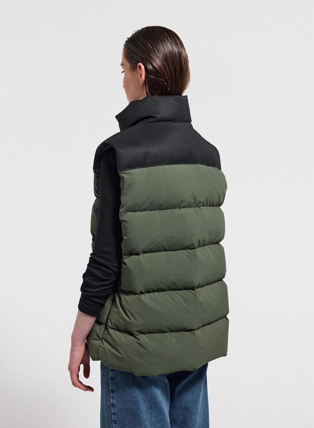 Doudoune sans manches Pyrenex Retro John kaki foncé femme