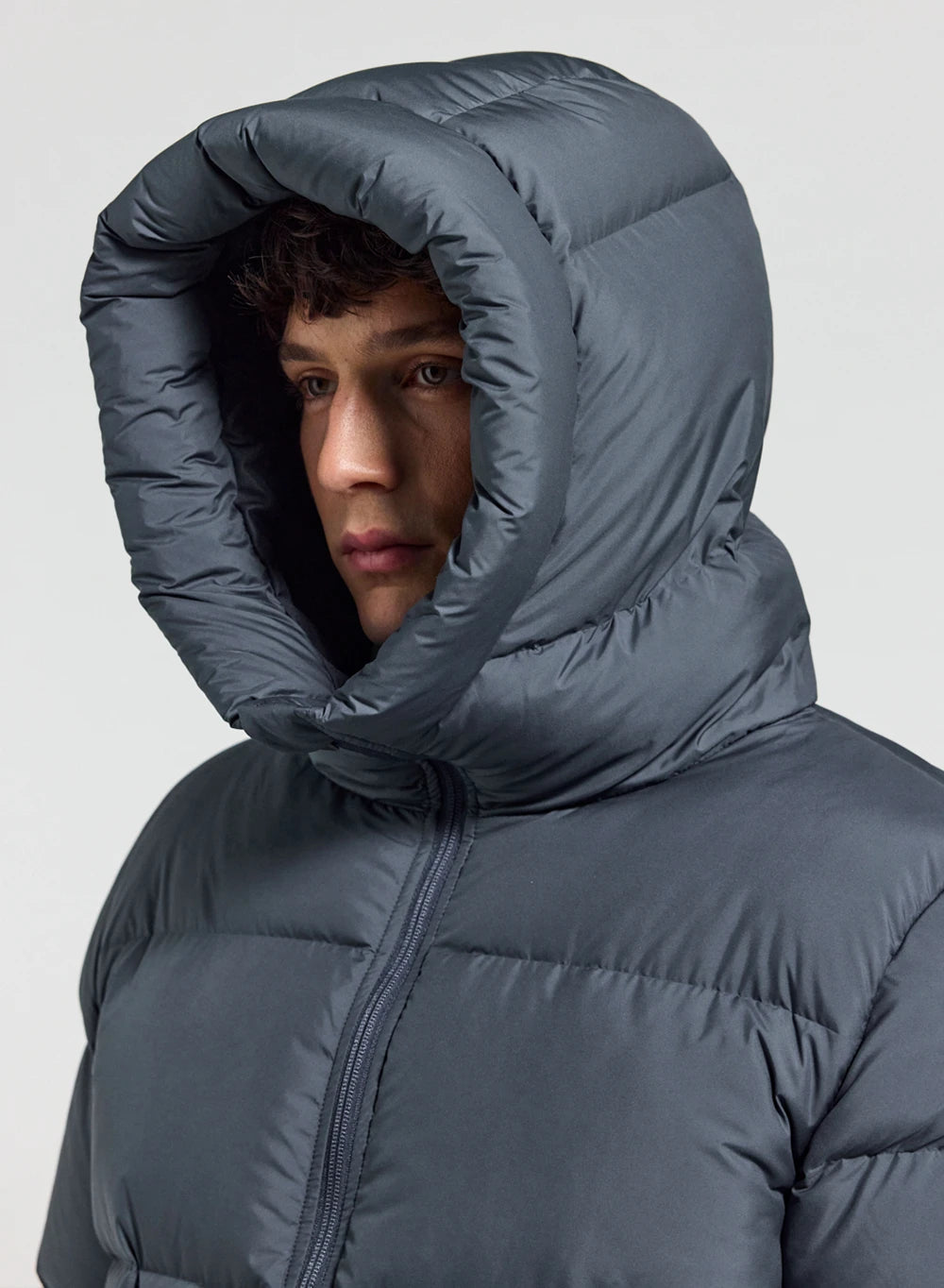 Daunenjacke made in France Pyrenex Barry Mat dunkelblau-5