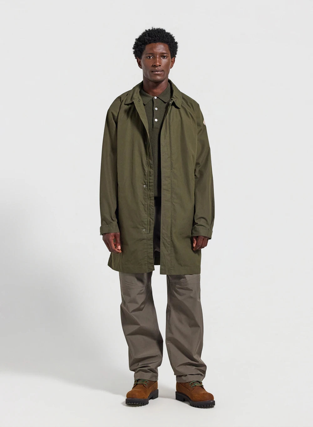 Long waterproof Ventile® cotton parka Pyrenex Inverness khaki