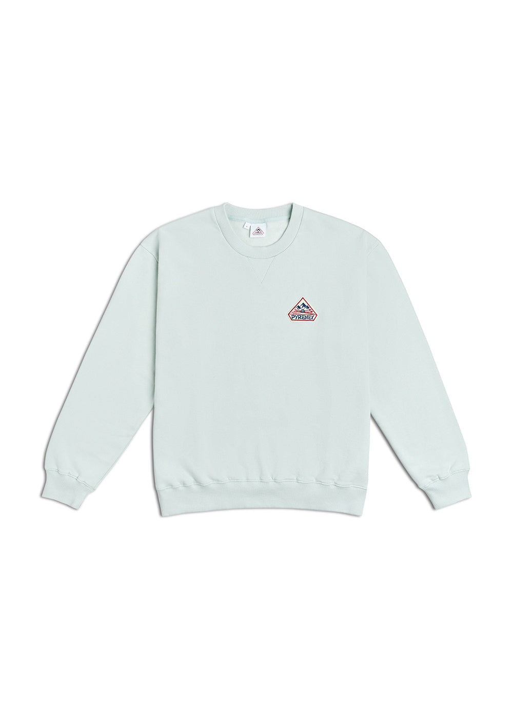 Sweat à col rond unisexe en coton bio Pyrenex Phase Pale Aqua-4