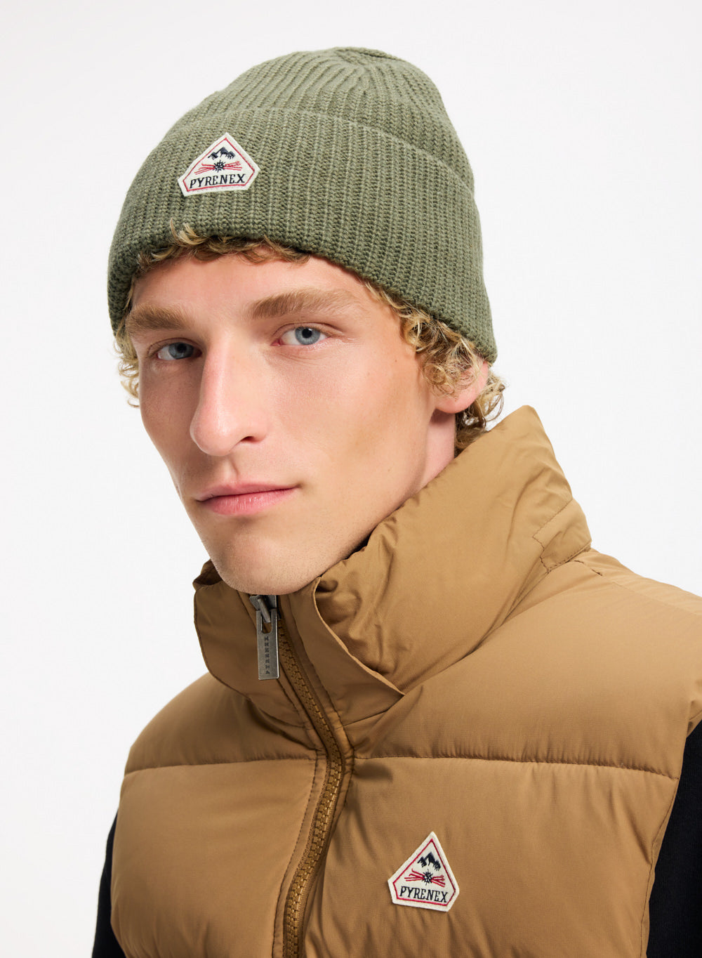 Bonnet Pyrenex Gomma khaki clair-3