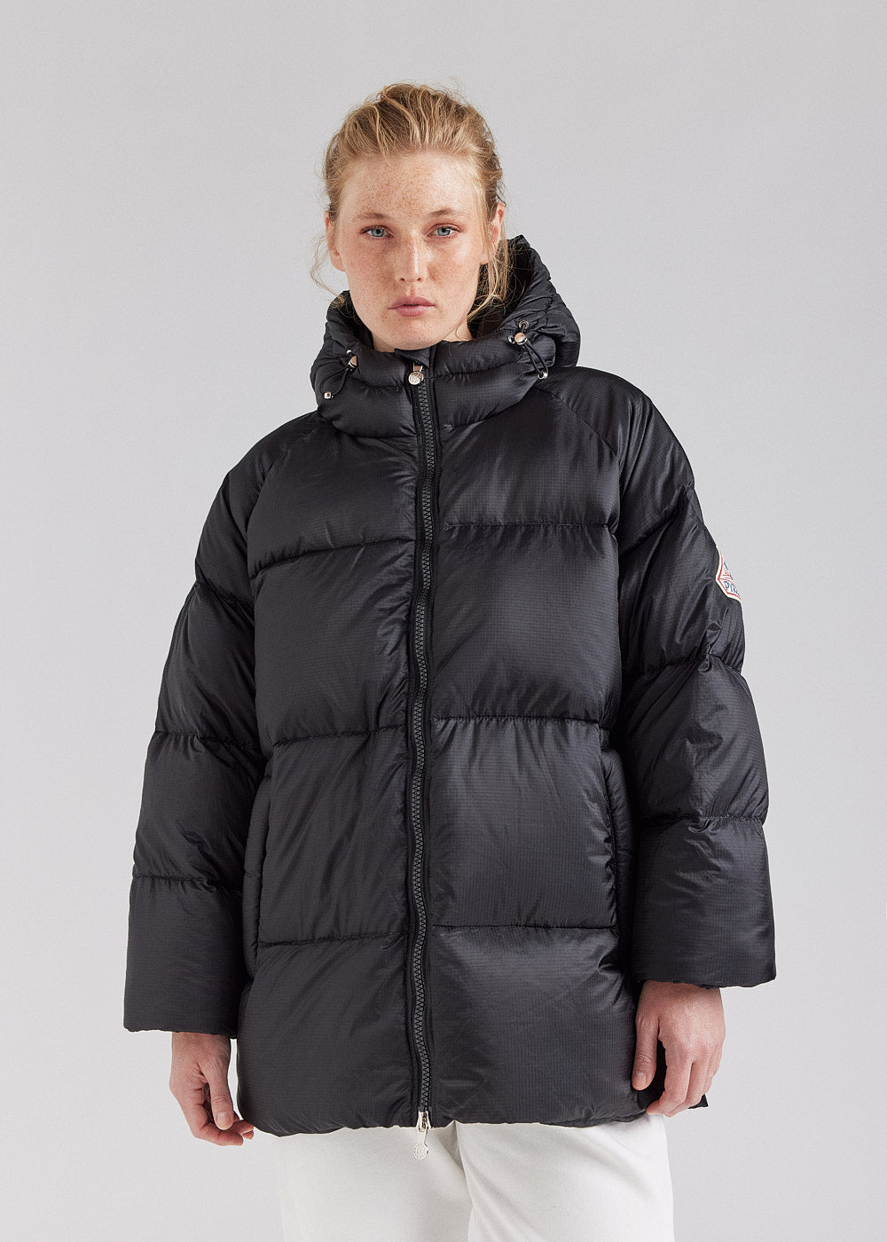 Pyrenex Sten schwarze Ripstop-Unisex-Daunenjacke mit Kapuze-1