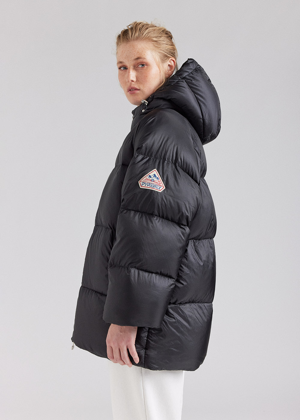 Pyrenex Sten schwarze Ripstop-Unisex-Daunenjacke mit Kapuze-7