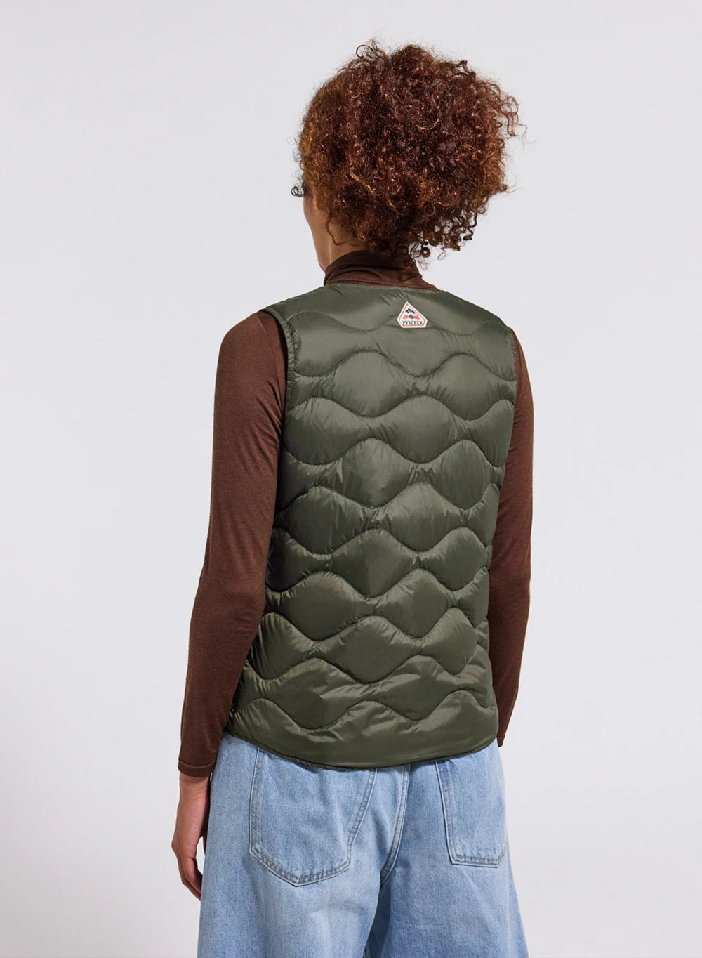 Pyrenex Orite Vest women's ultra-lightweight sleeveless down jacket in khaki-3