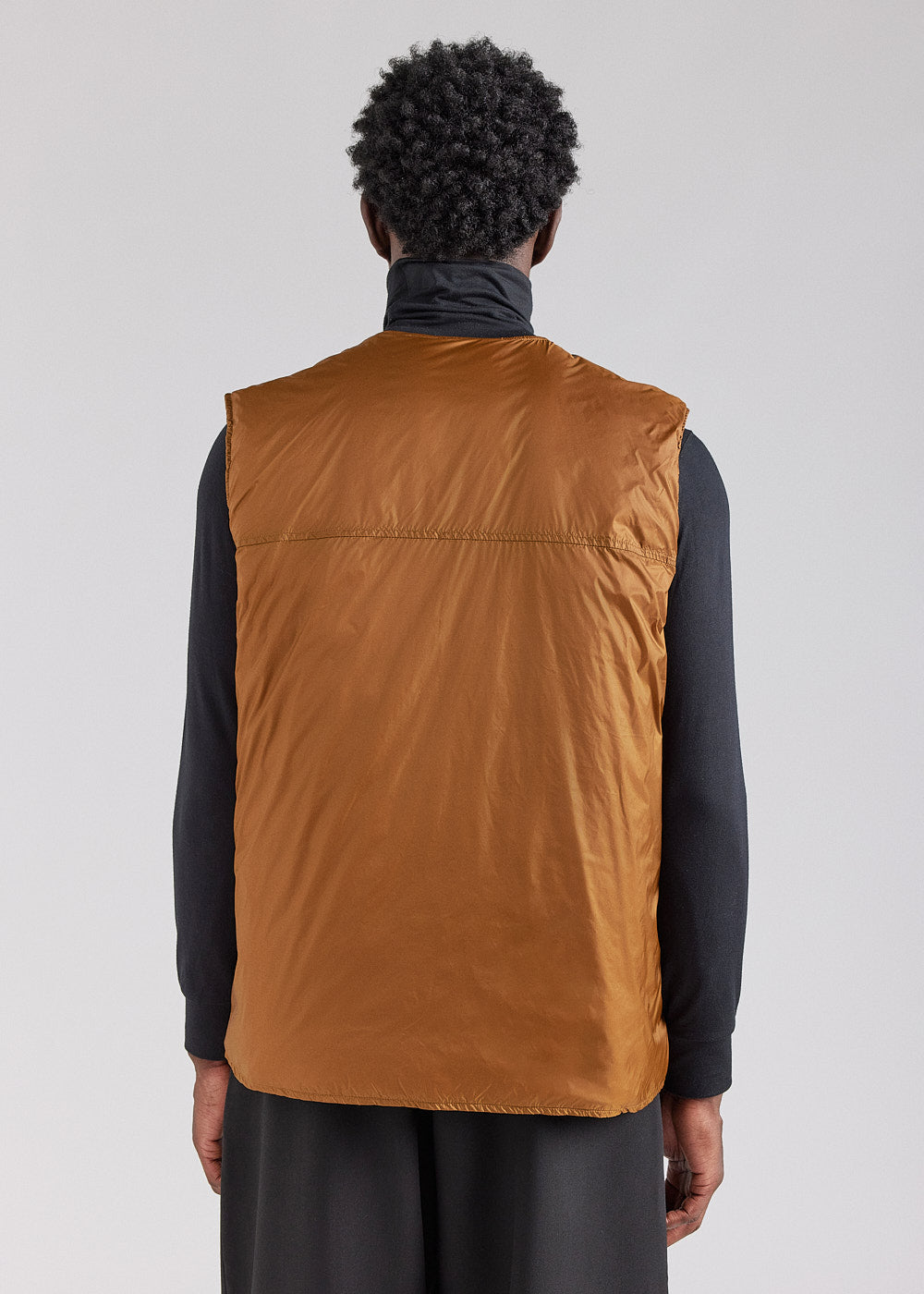 Gilet sans manches pour homme reversible Pyrenex Ando bronze brown-6