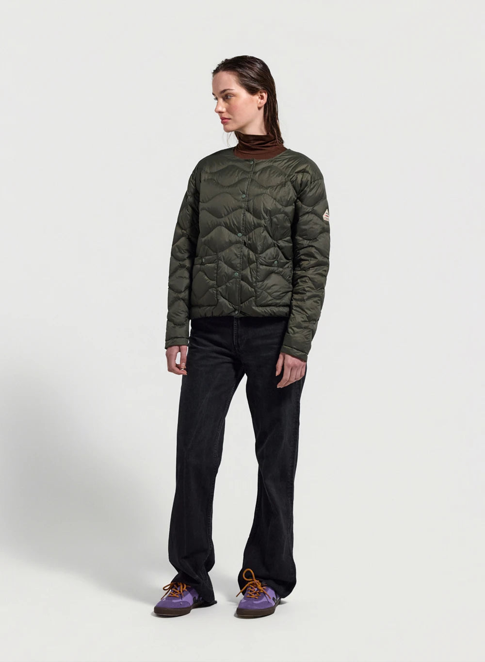 Pyrenex Orite women's ultra-light down jacket in khaki-2