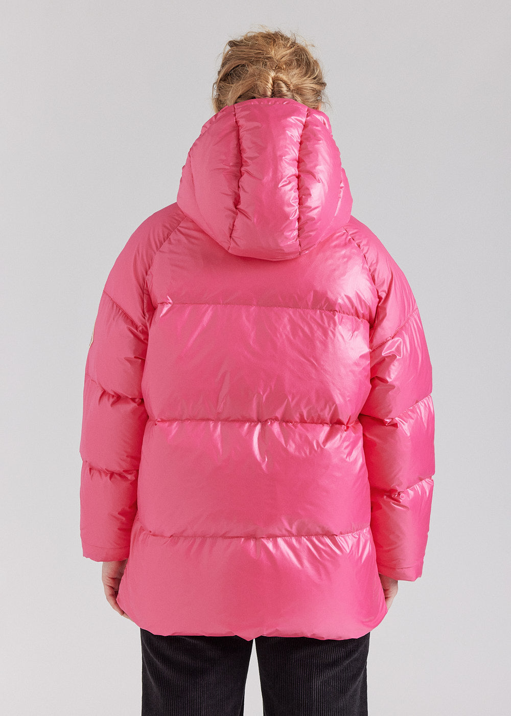 Pink down jacket on sale