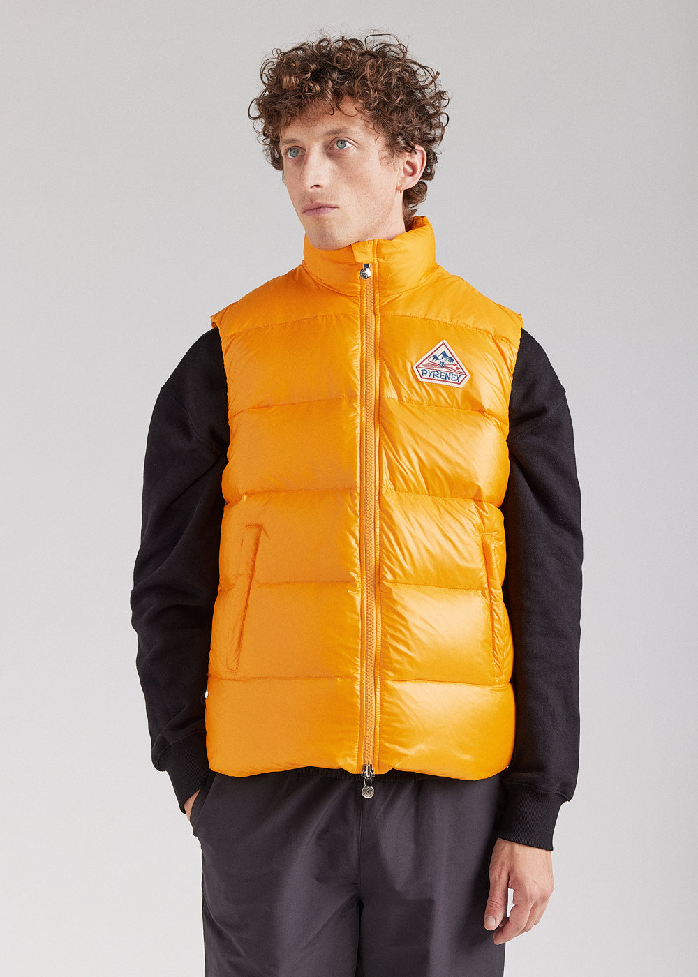 Pyrenex John yellow unisex sleeveless down jacket-1