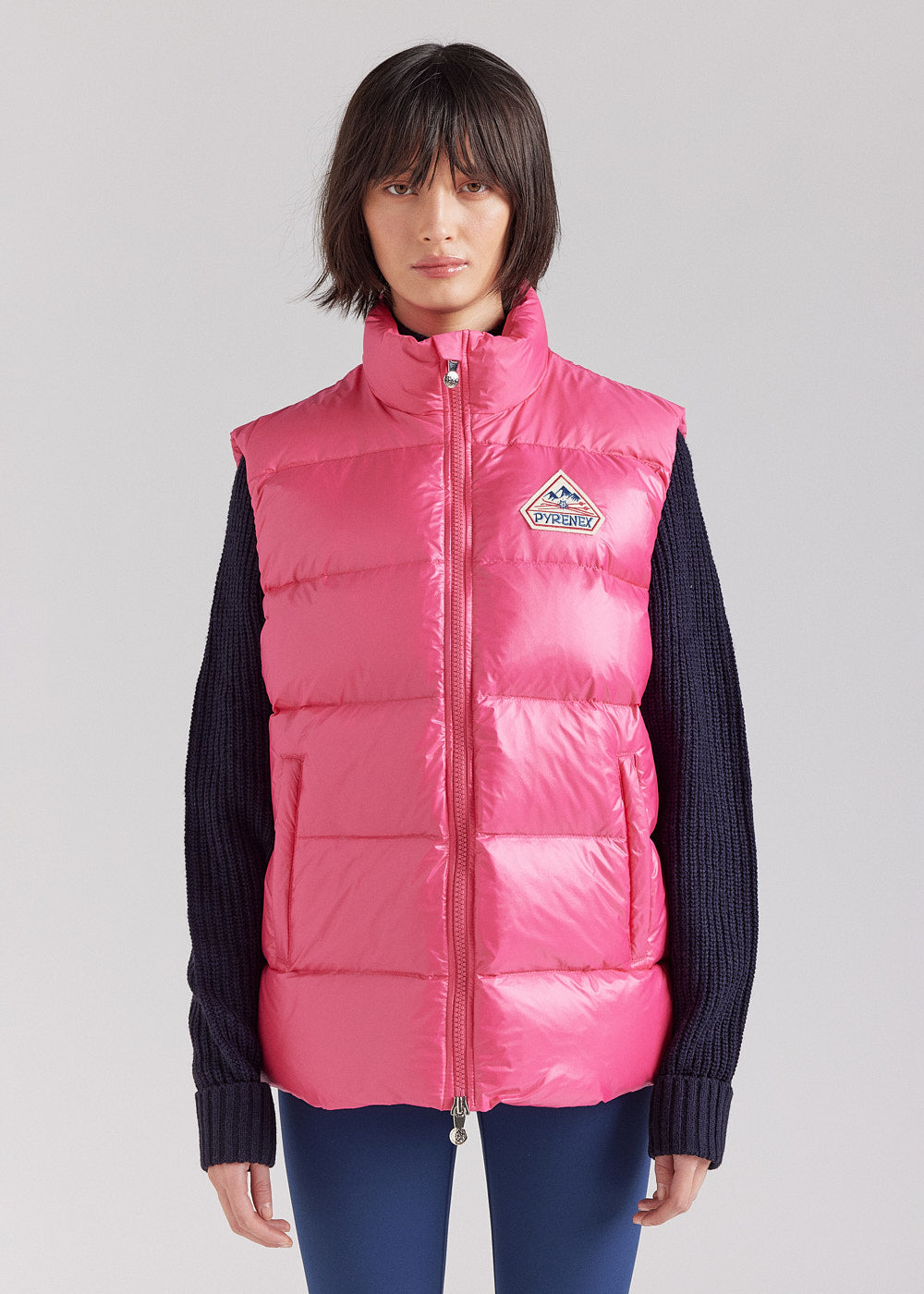 Pyrenex John Unisex ärmellose Daunenjacke rosa-2