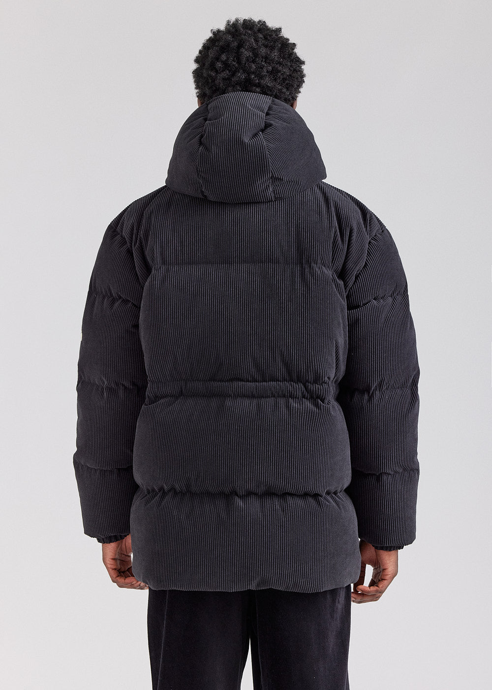 doudoune noire big puffer homme en velours