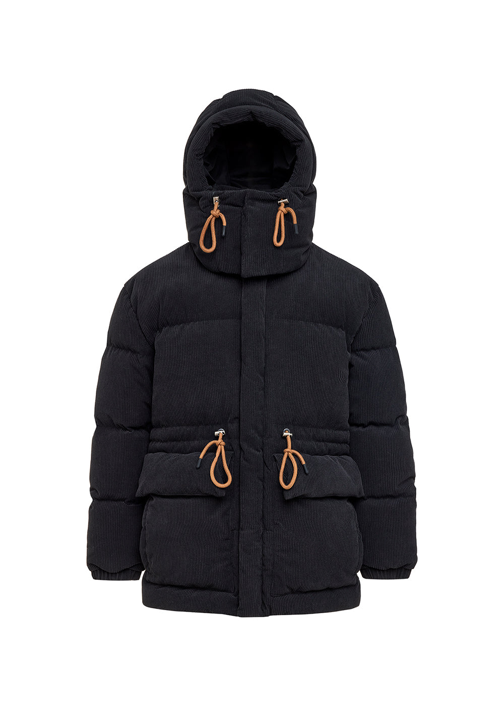 doudoune noire big puffer homme en velours