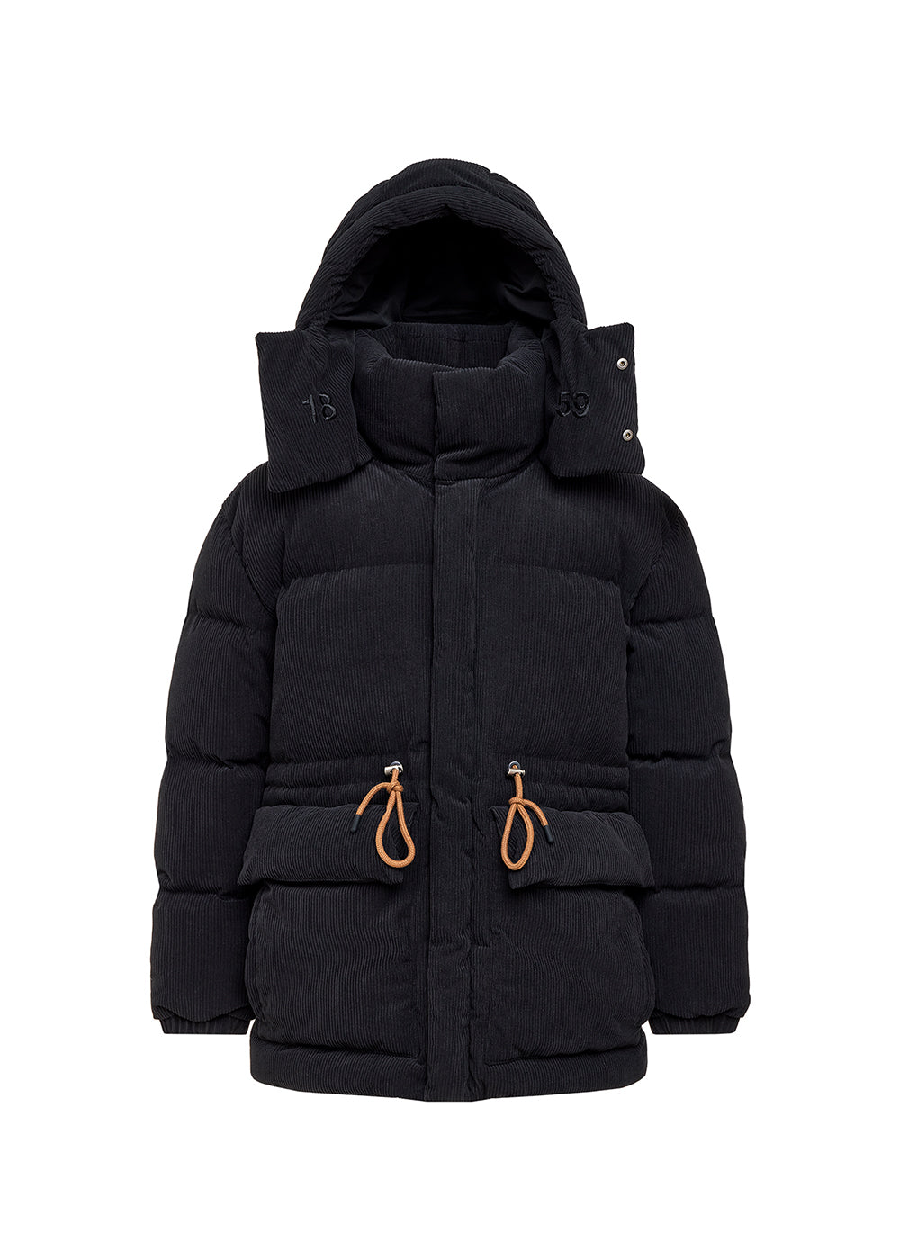 doudoune noire big puffer homme en velours