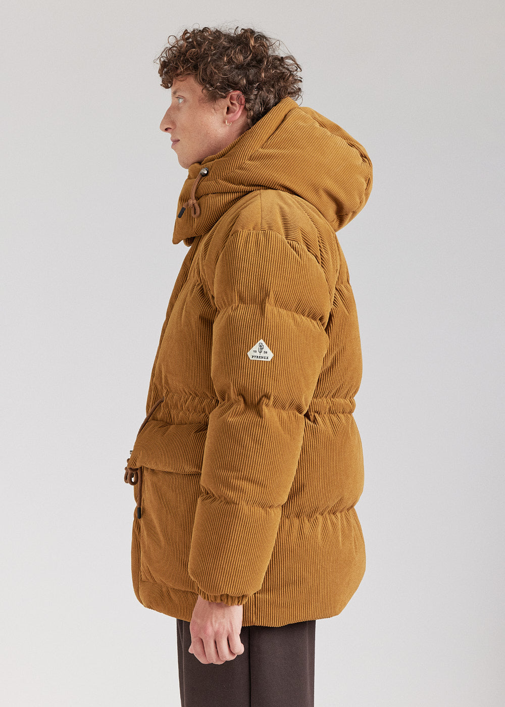 doudoune homme velours orange Big Puffer Supakitch