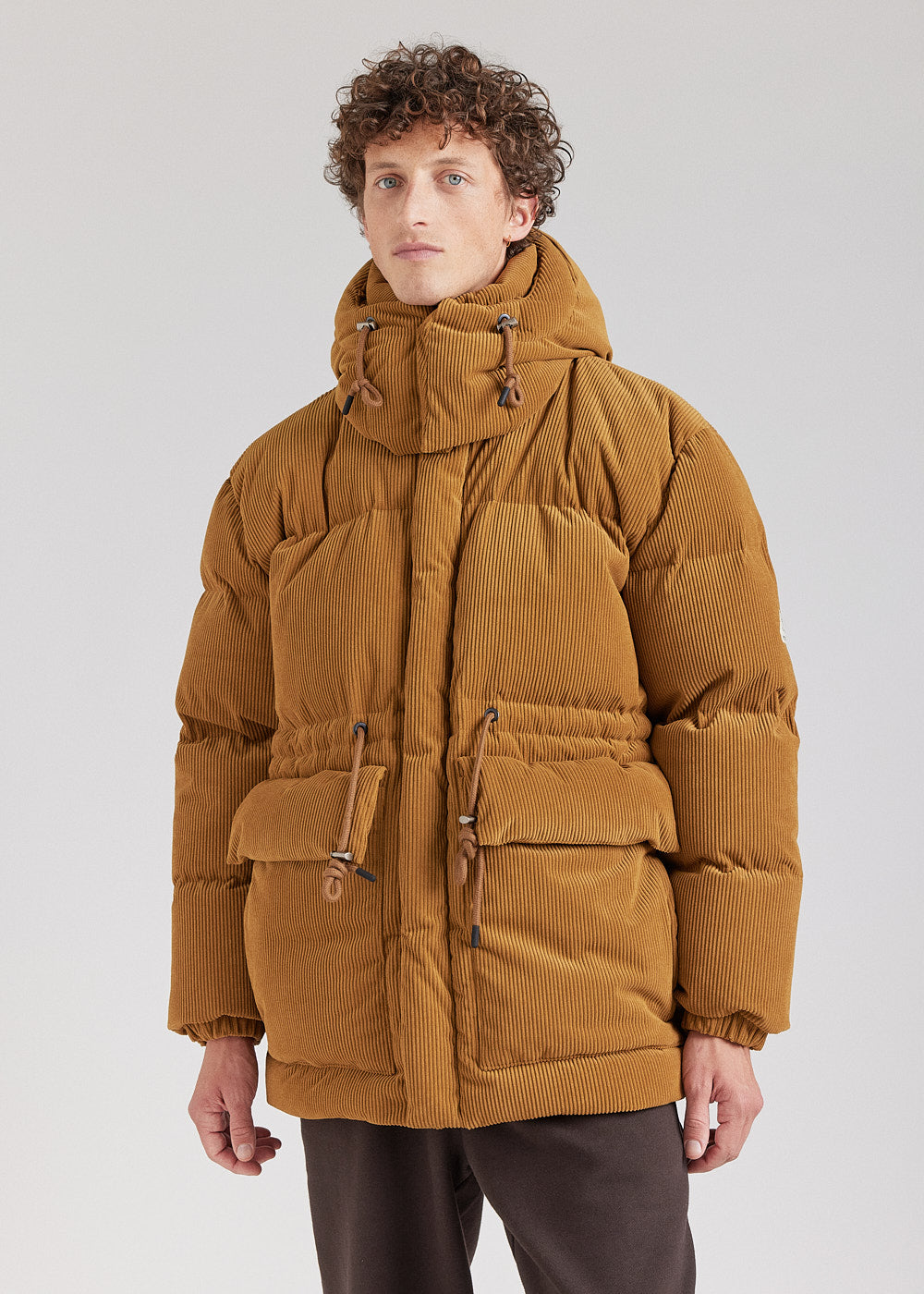 doudoune homme velours orange Big Puffer Supakitch