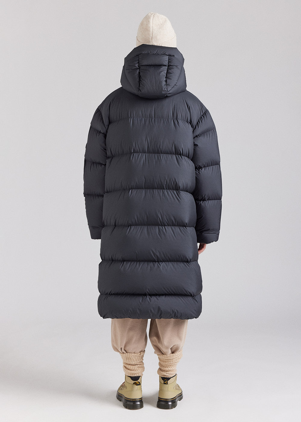 Long black Pyrenex Irek down jacket made in Saint-Sever-13