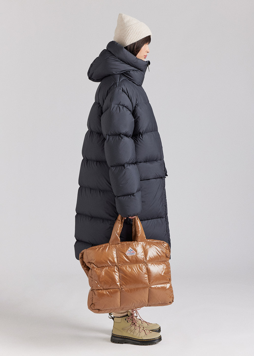 Long black Pyrenex Irek down jacket made in Saint-Sever-8