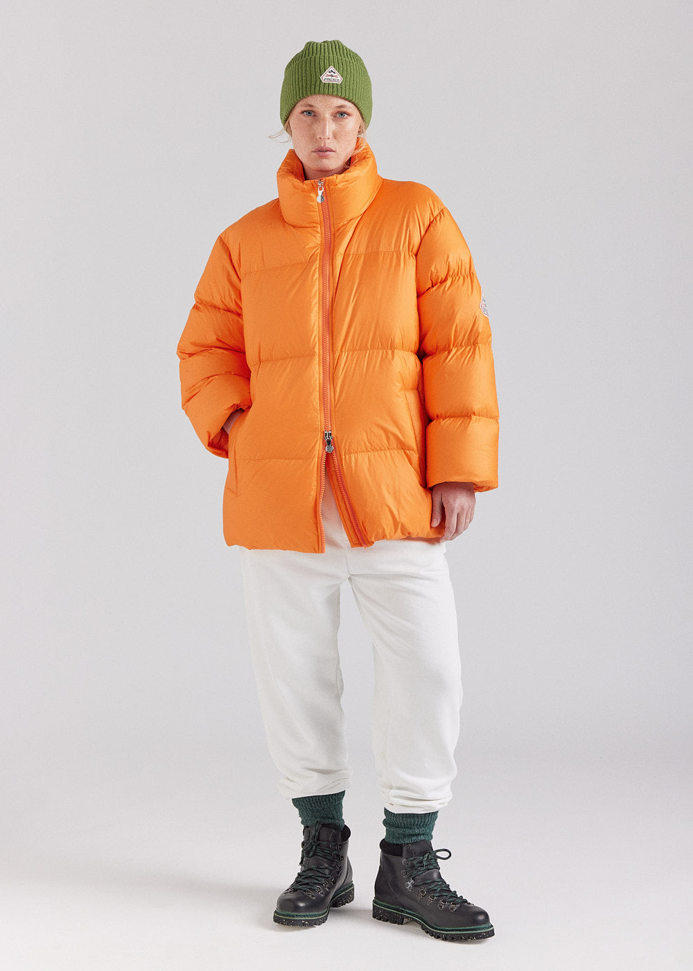 Pyrenex Shift Unisex Down Jacket in Matte Fabric Orange-4