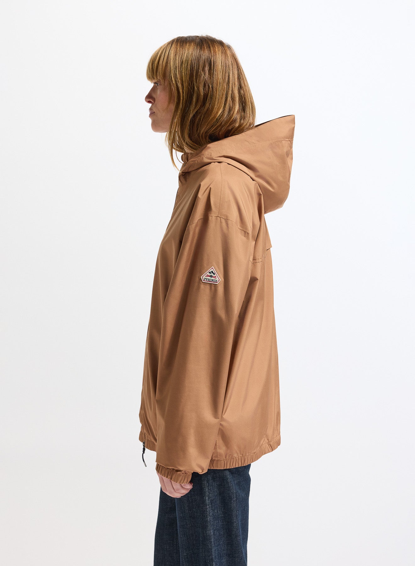 Pyrenex Ensure unisex waterproof windbreaker in terracotta brown-7