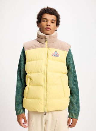 Doudoune sans manches Pyrenex Retro John jaune pastel