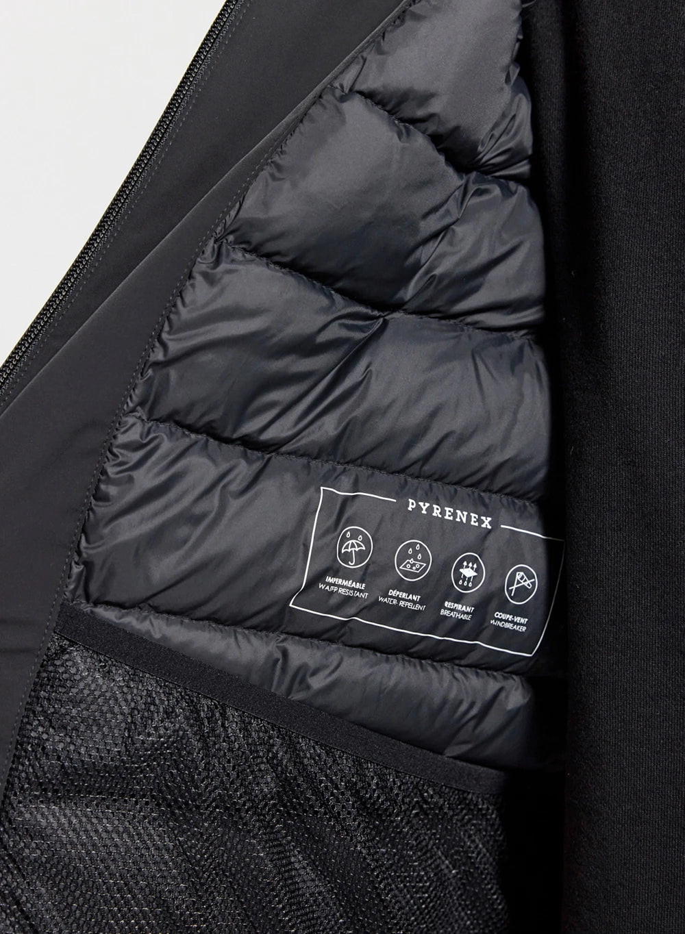 Veste parka imperméable homme Pyrenex Gravity 2 en duvet naturel noire