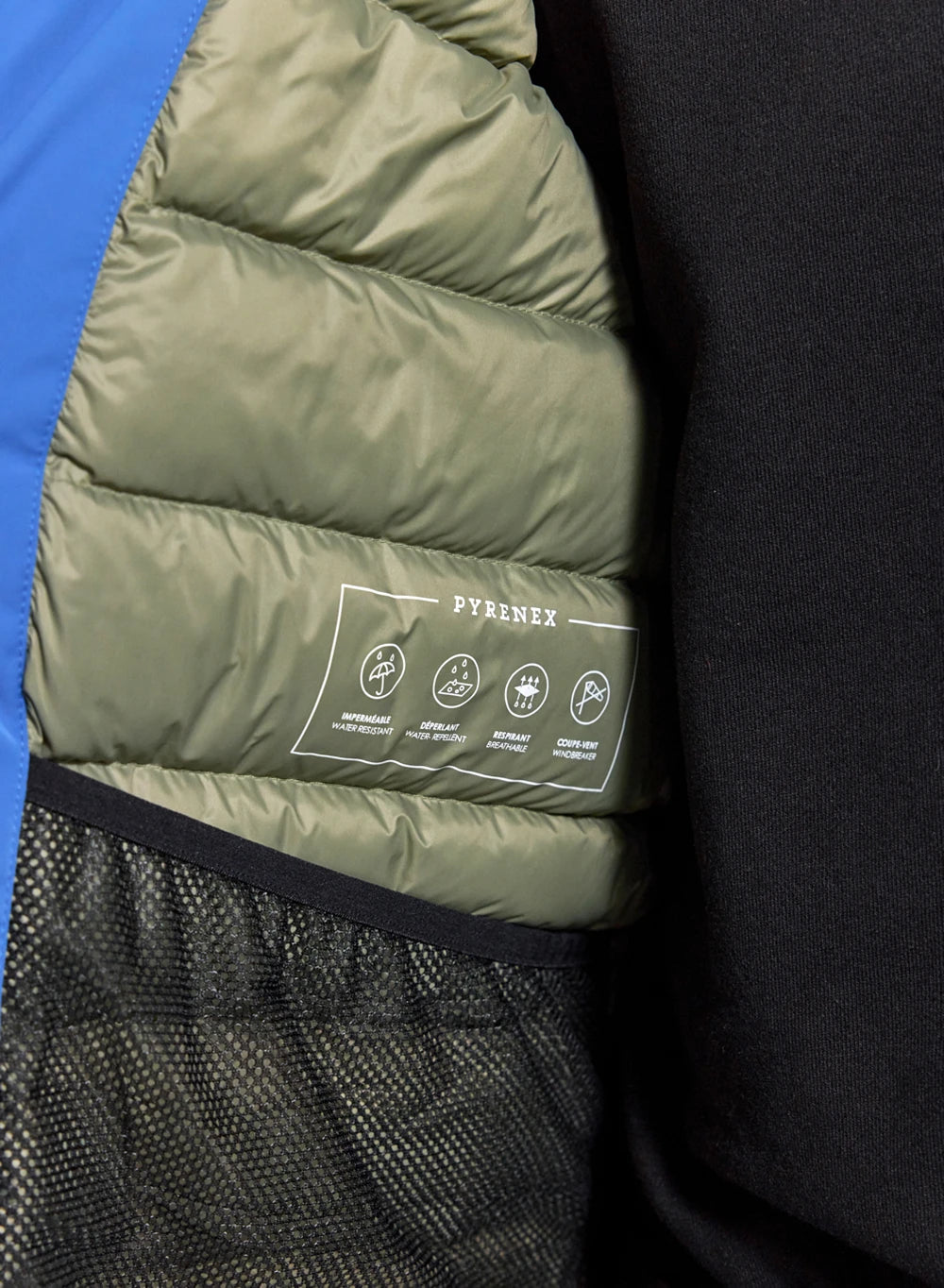Veste parka imperméable homme Pyrenex Gravity 2 en duvet naturel bleu électrique
