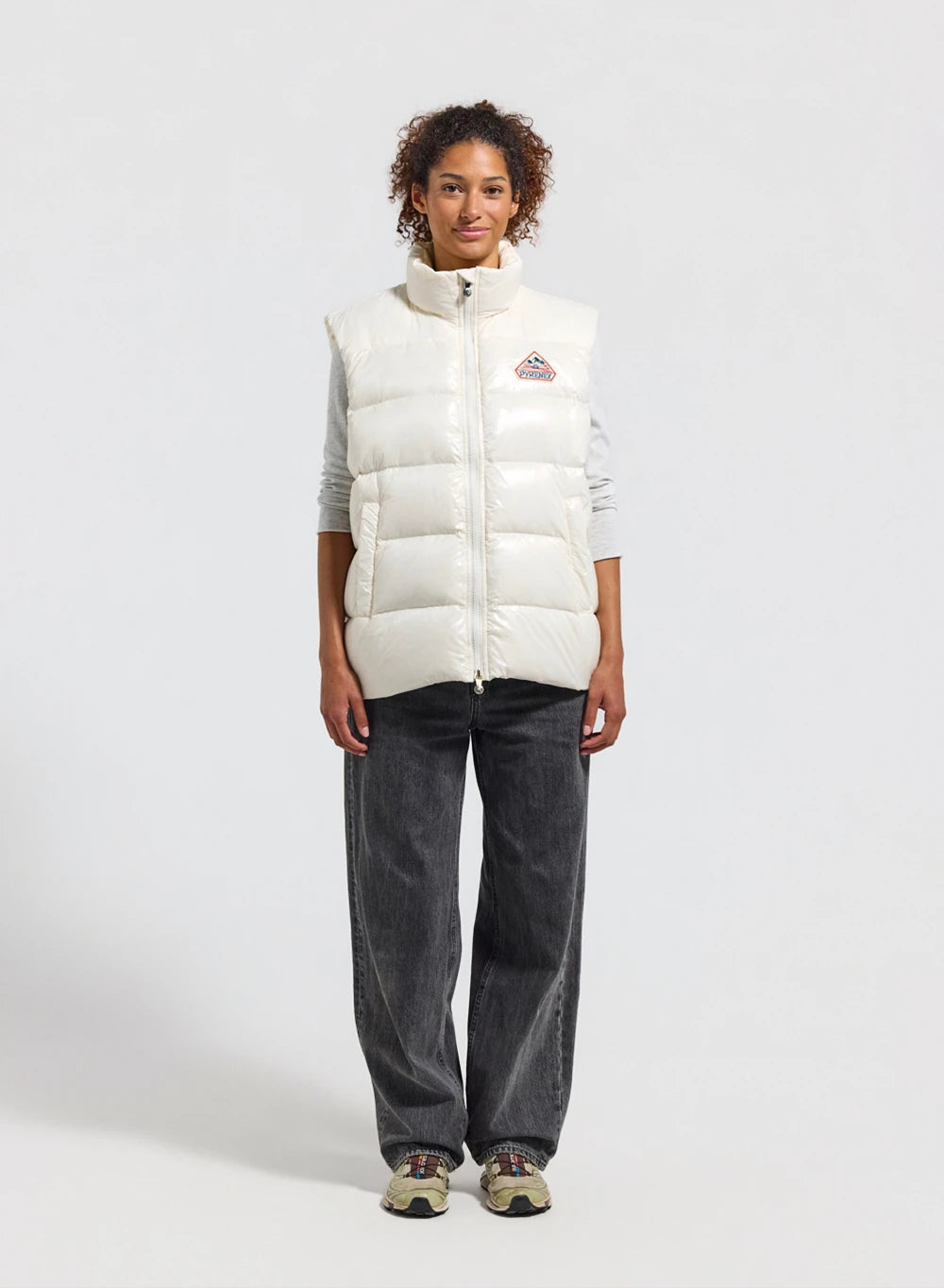 Unisex ärmellose Daunenweste Pyrenex John Weiß-4