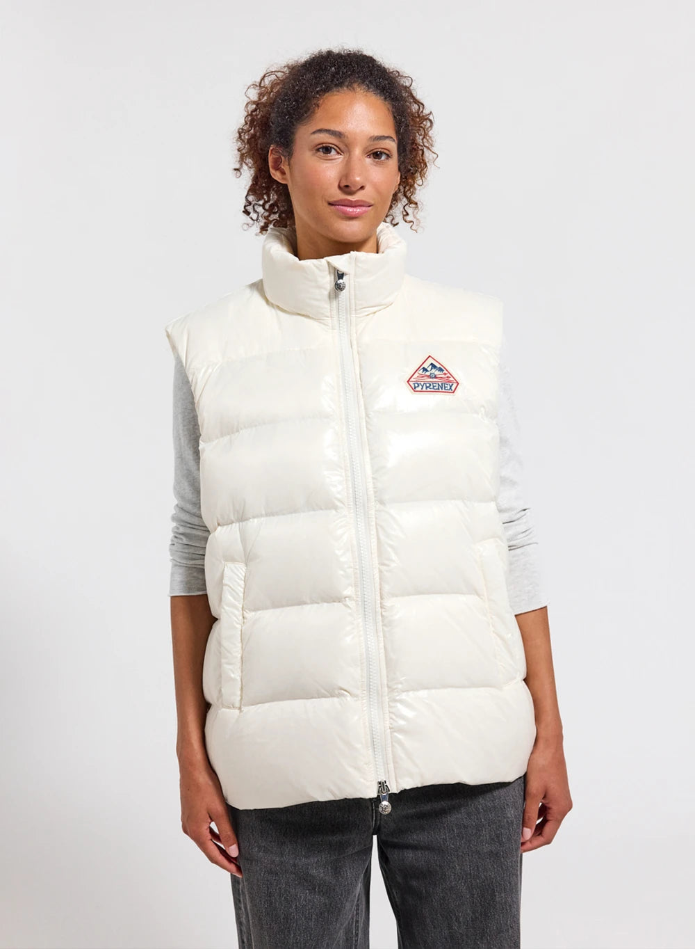 Ärmellose Damen-Daunenjacke Pyrenex John Weiß