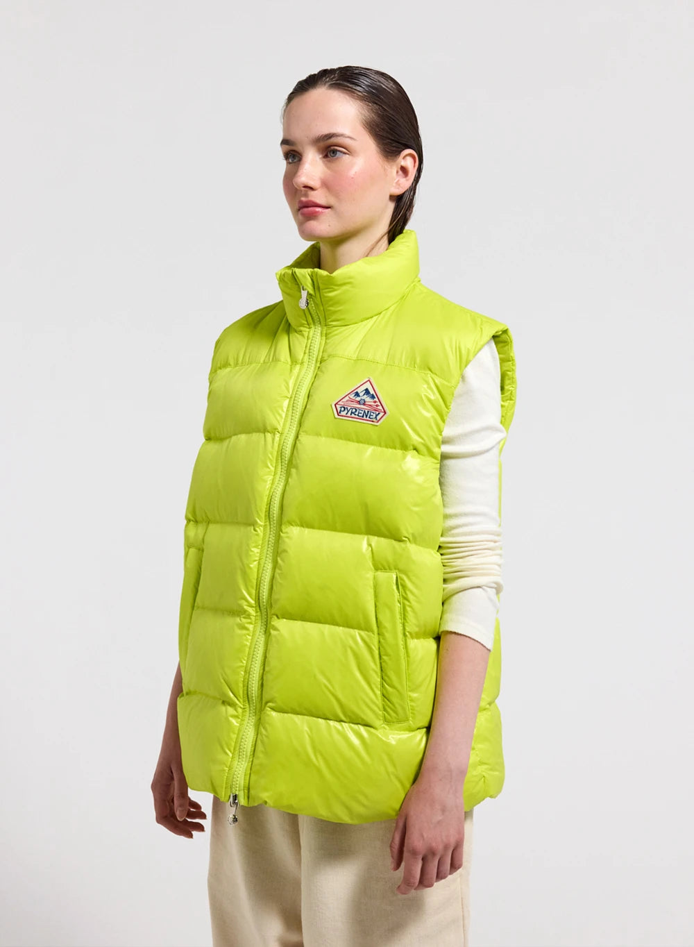 Ärmellose Unisex-Daunenjacke Pyrenex John Zitronengelb-2