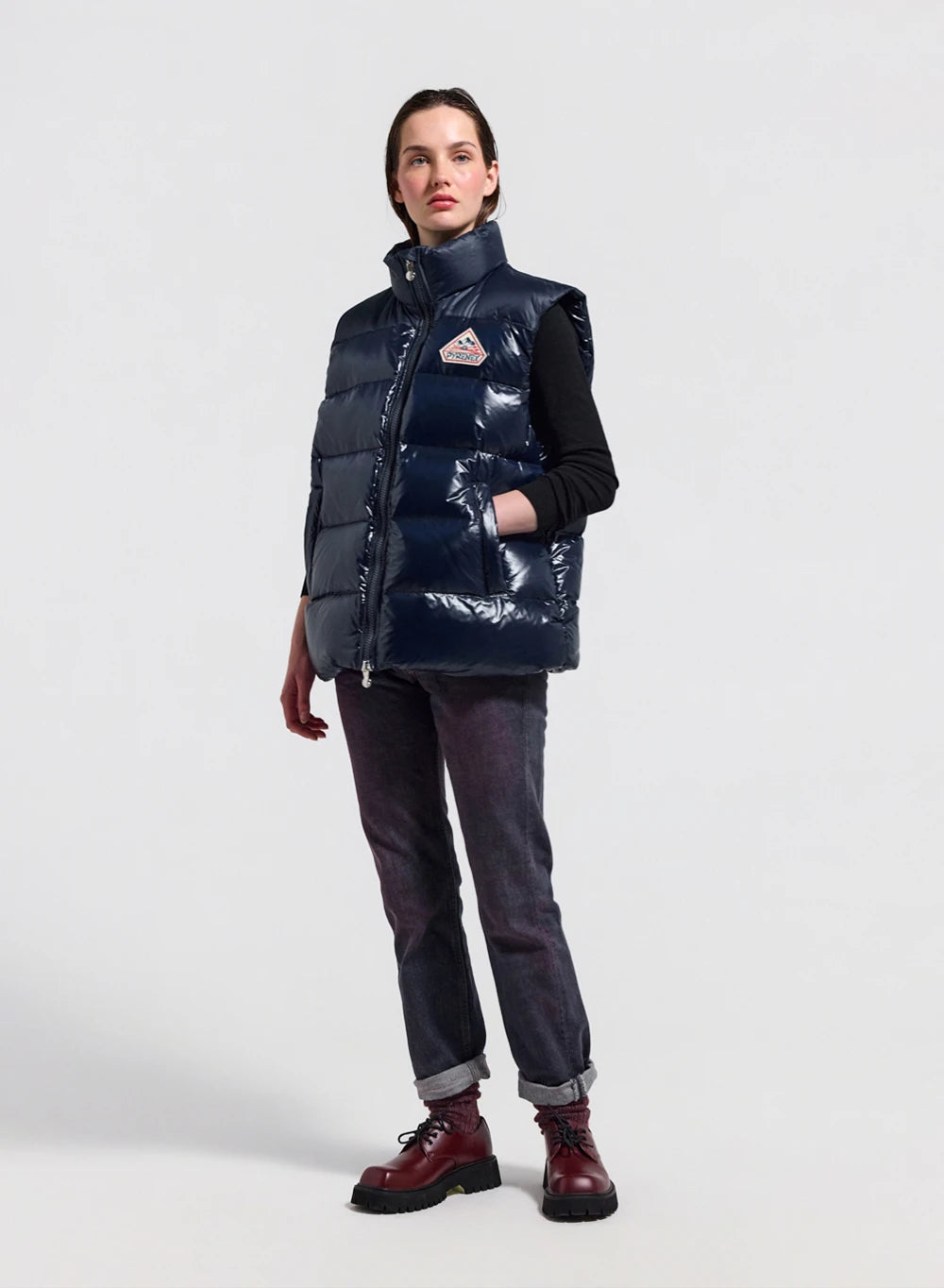 Ärmellose Damen-Daunenjacke Pyrenex John Marineblau