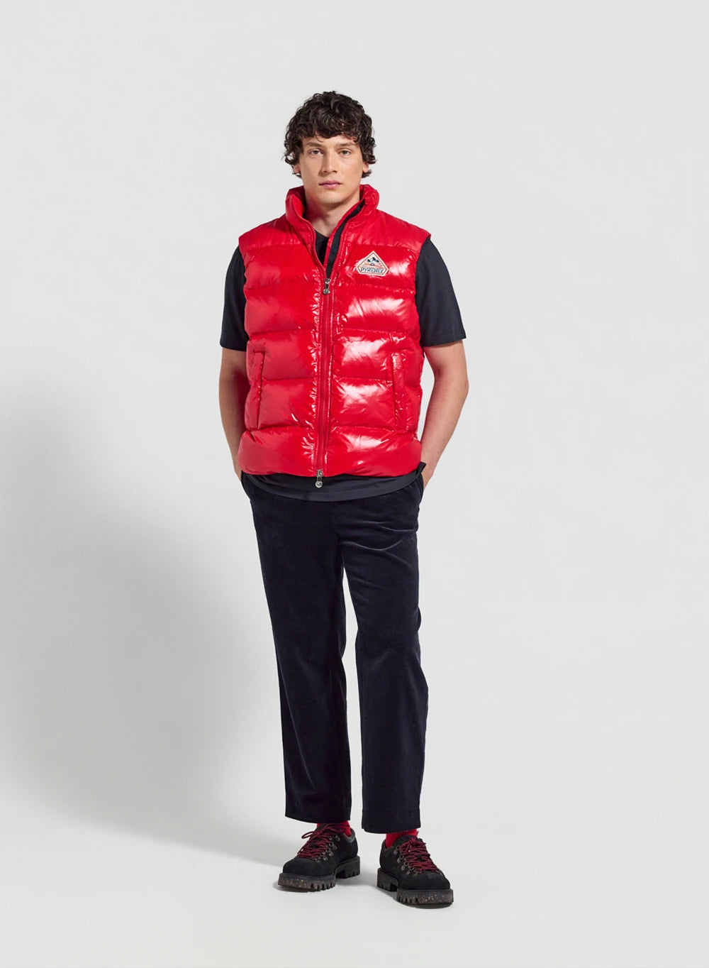 Ärmellose Unisex-Daunenjacke Pyrenex John rot-3