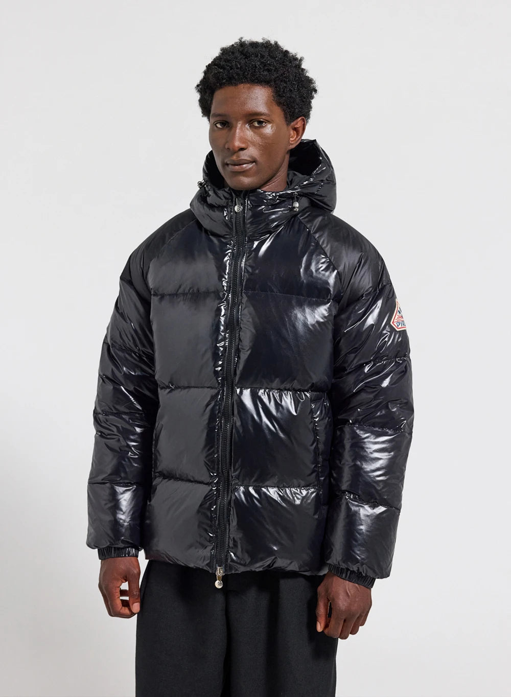 Herren-Daunenjacke mit Kapuze Pyrenex Sten Schwarz