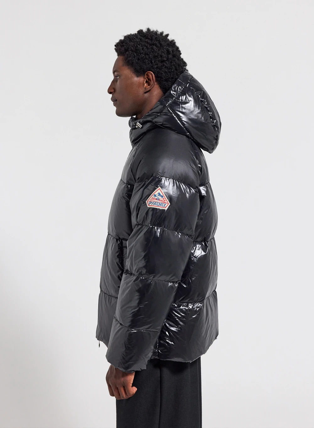 Unisex-Daunenjacke mit Kapuze Pyrenex Sten Schwarz-6