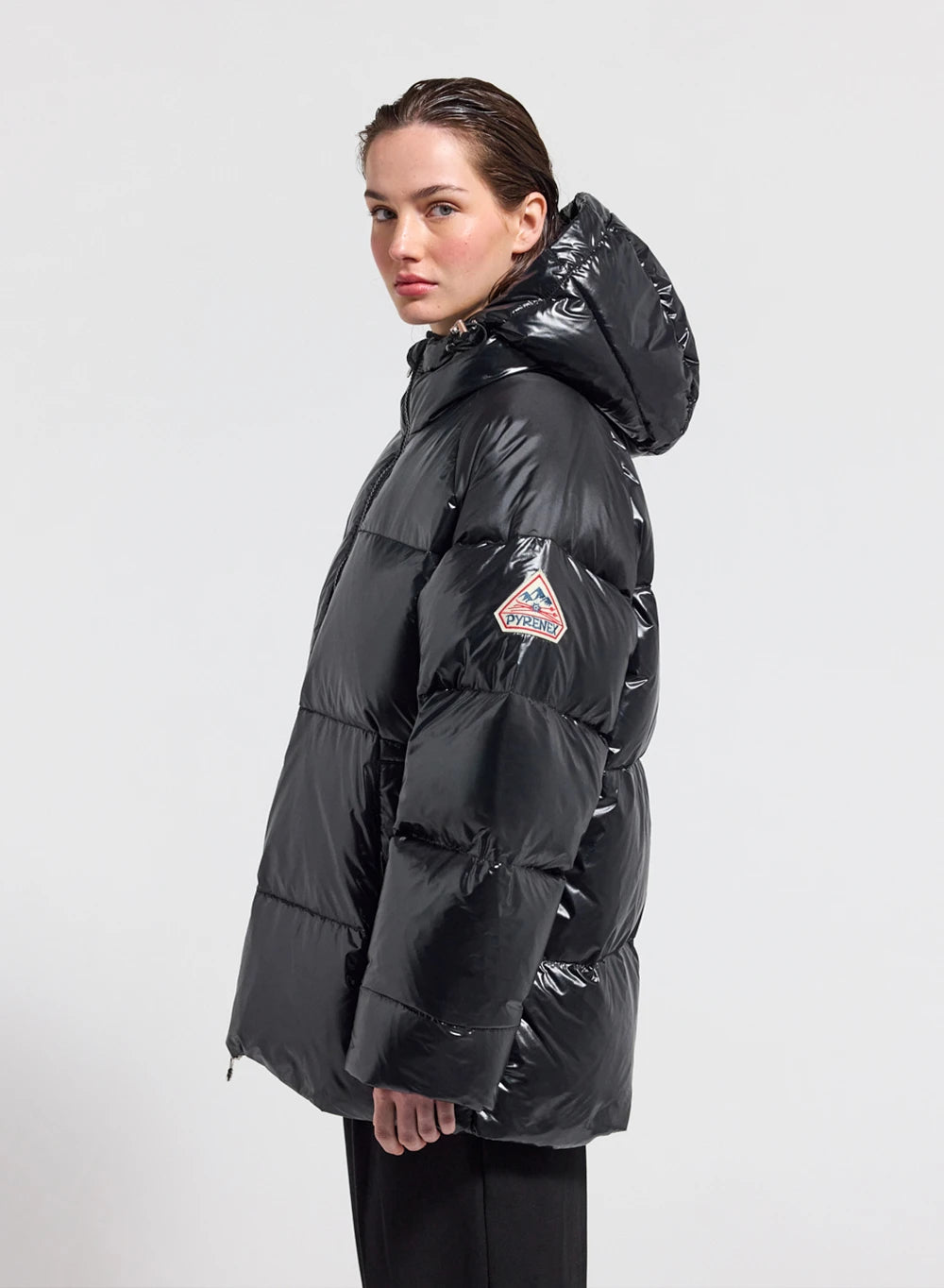 Unisex-Daunenjacke mit Kapuze Pyrenex Sten Schwarz-7
