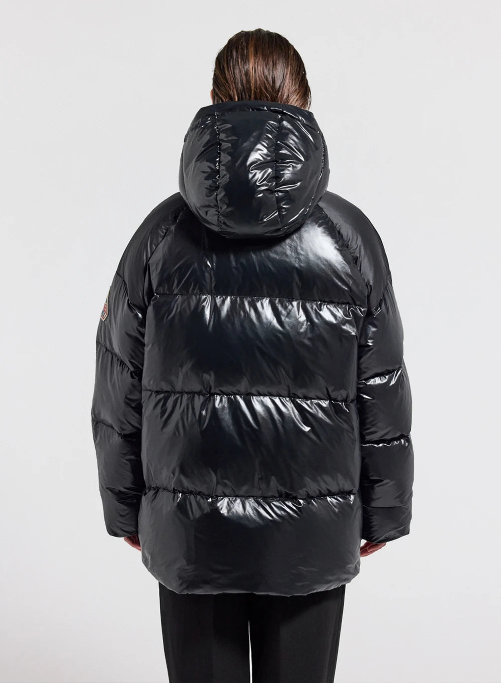 Unisex-Daunenjacke mit Kapuze Pyrenex Sten Schwarz-9