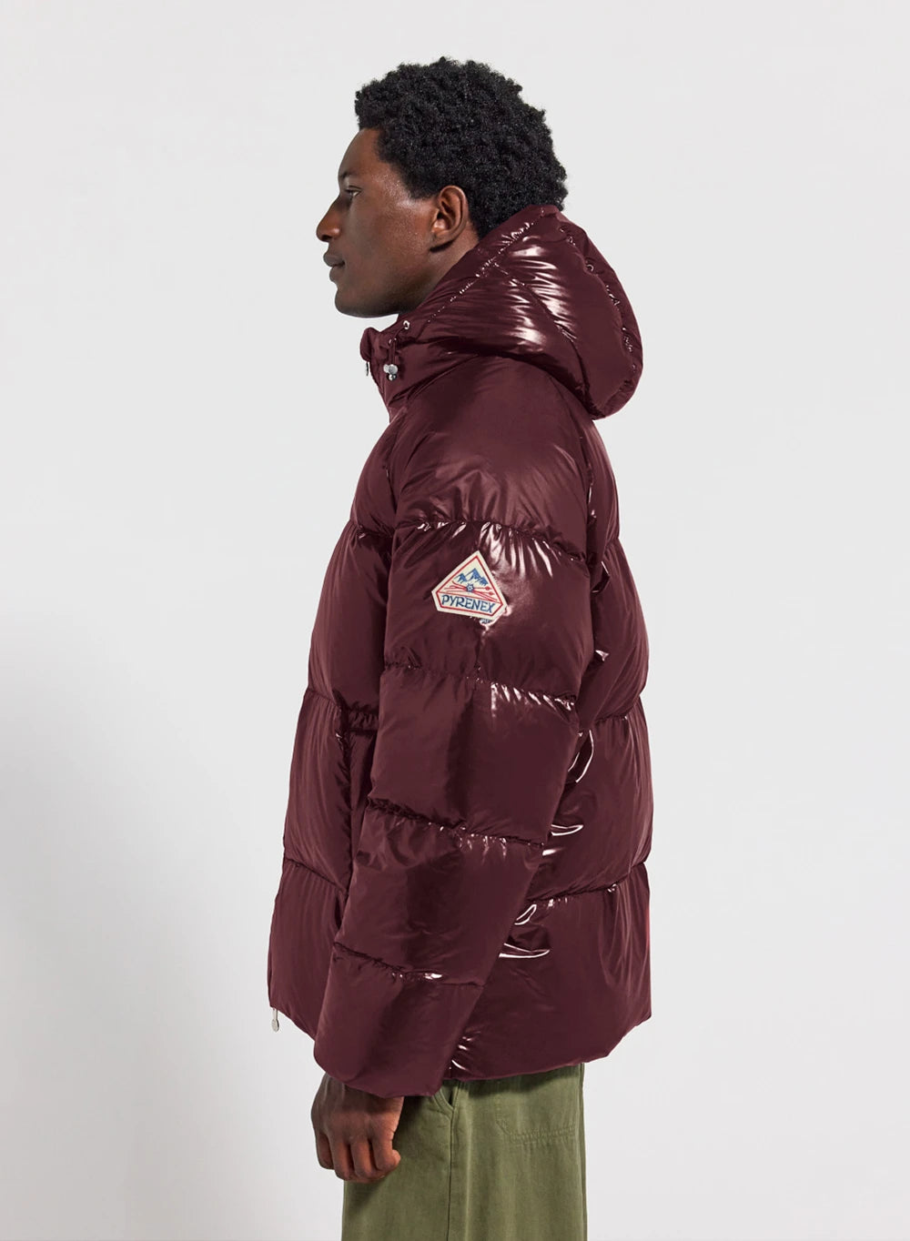 Doudoune homme à capuche Pyrenex Sten bordeaux