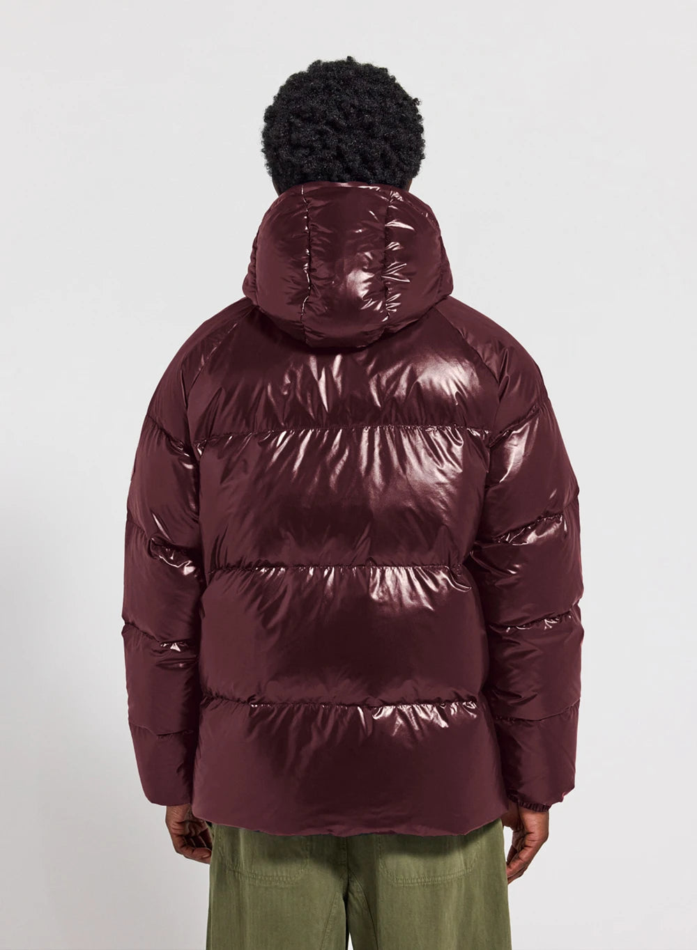 Pyrenex Sten unisex hooded down jacket, burgundy-7