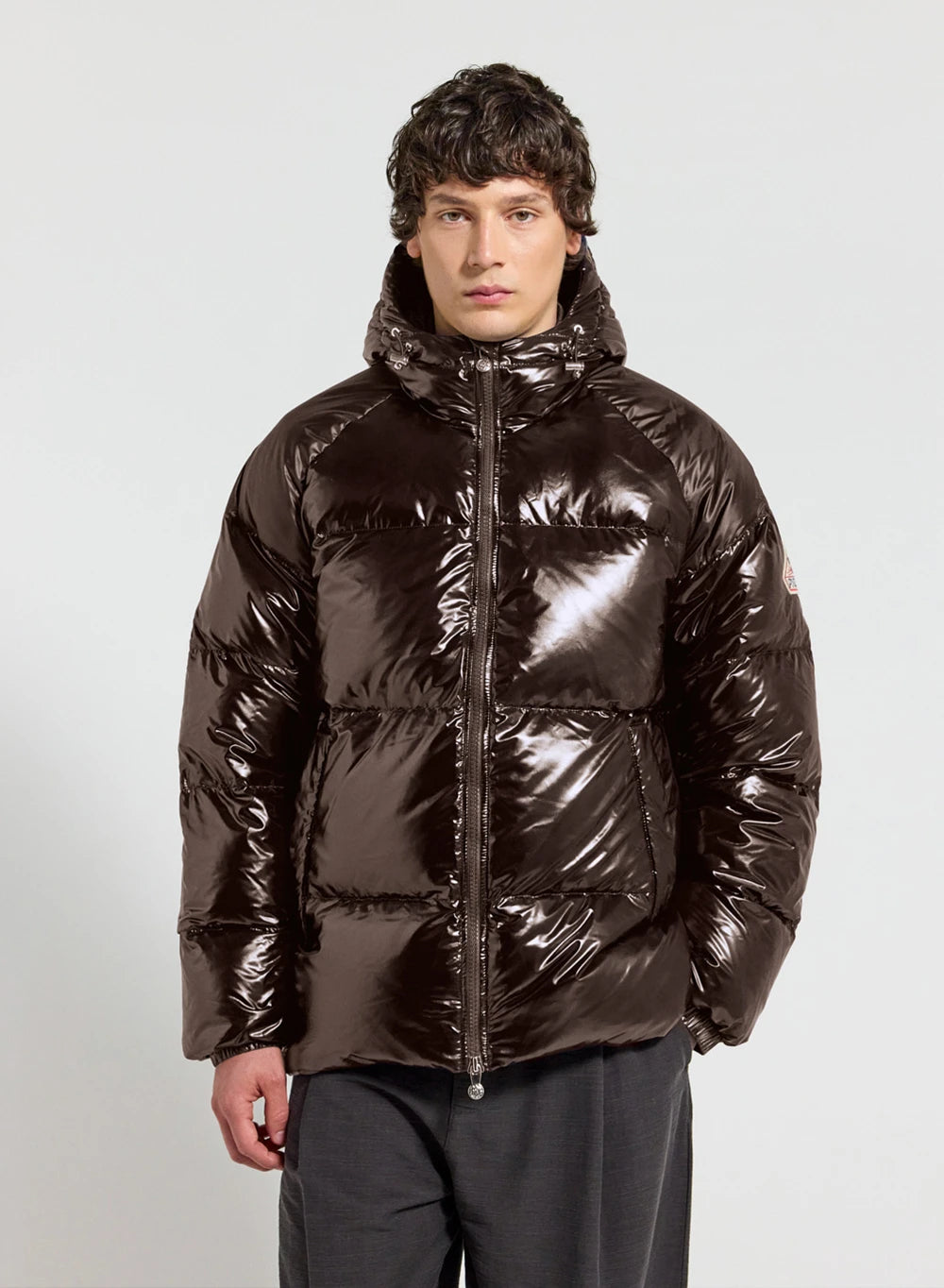 Unisex-Kapuzendaunenjacke Pyrenex Sten dunkelbraun-2