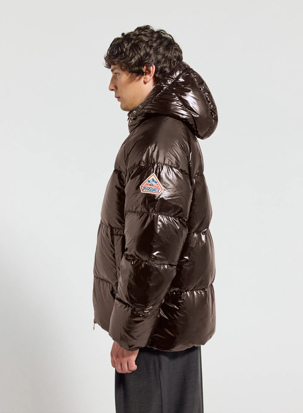 Unisex-Kapuzendaunenjacke Pyrenex Sten dunkelbraun-6