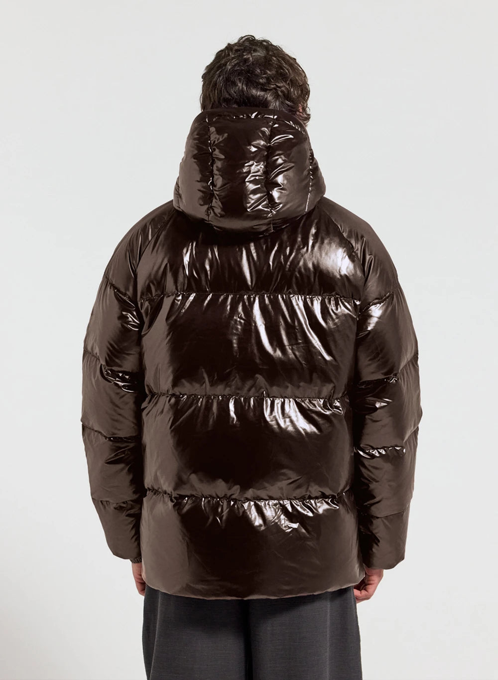 Unisex-Kapuzendaunenjacke Pyrenex Sten dunkelbraun-8