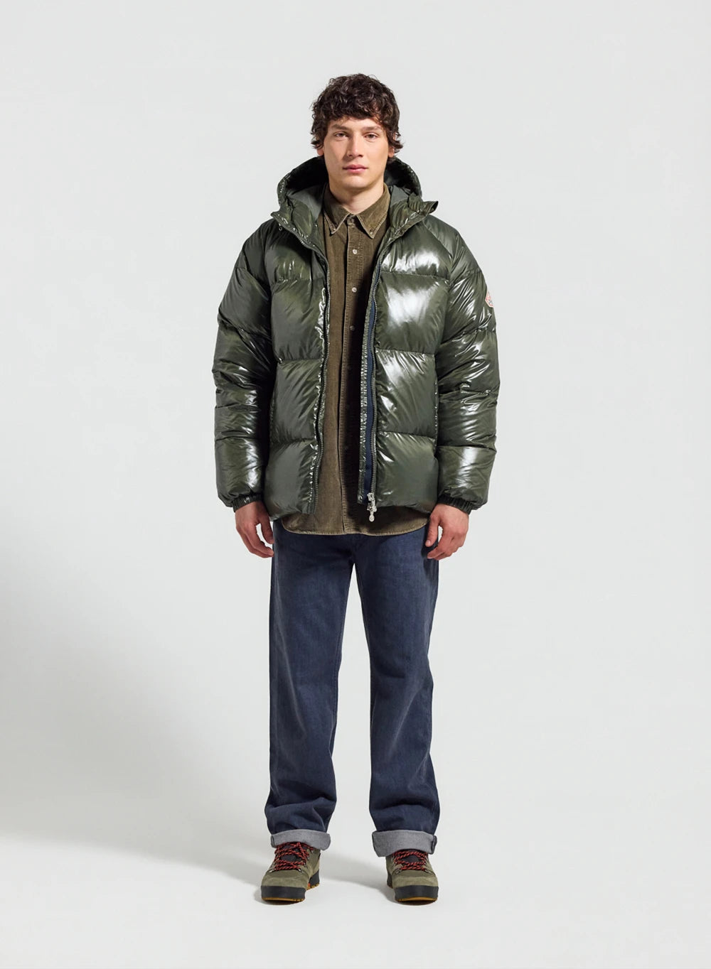 Pyrenex Sten unisex Kapuzen-Daunenjacke dunkelkhaki-3