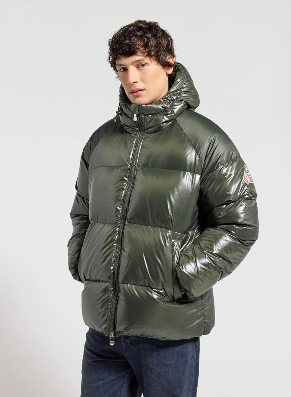 Pyrenex Sten unisex Kapuzen-Daunenjacke dunkelkhaki-1