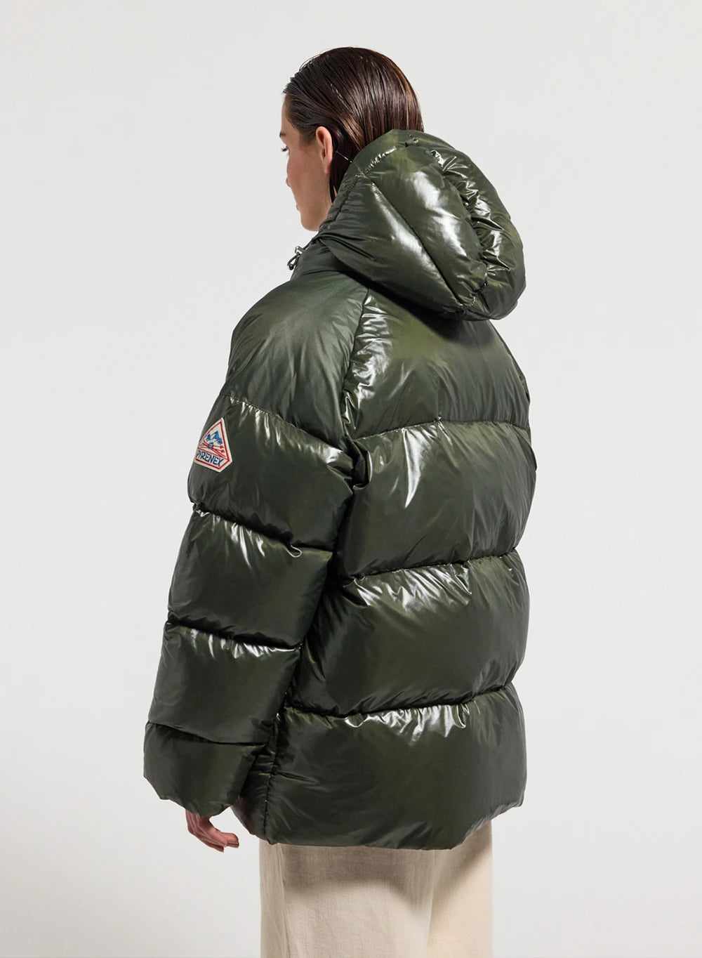Pyrenex Sten unisex Kapuzen-Daunenjacke dunkelkhaki-6