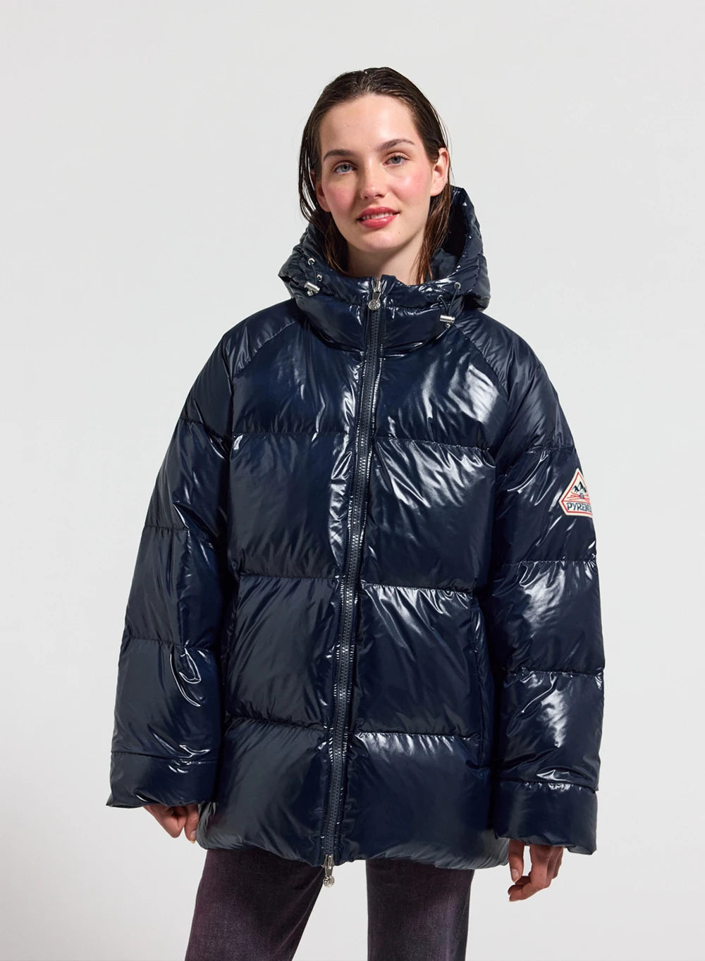 Pyrenex Sten unisex Kapuzen-Daunenjacke marineblau-3